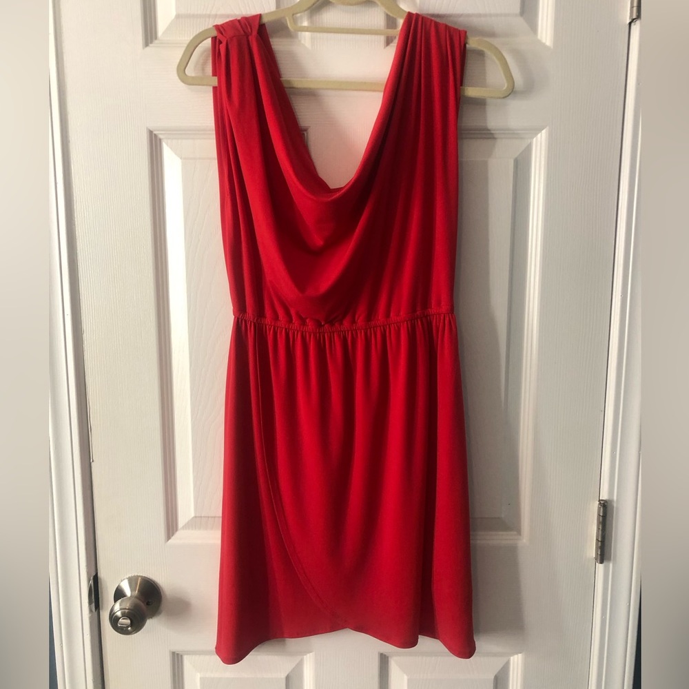 Laundry by Shelli Segal Red Cowneck Dress size 2